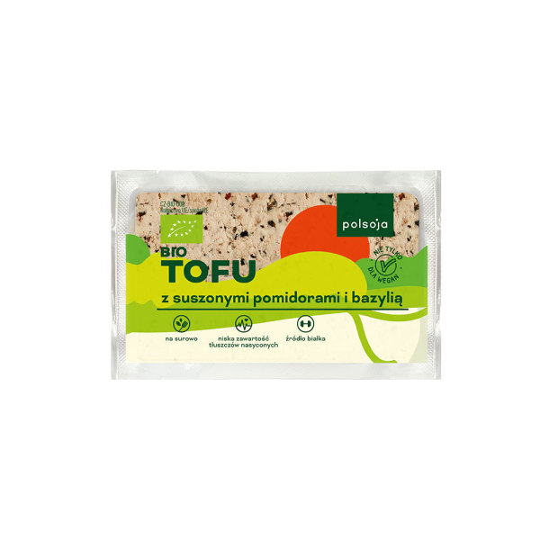 Tofu z suszonymi pomidorami i bazylią bio 